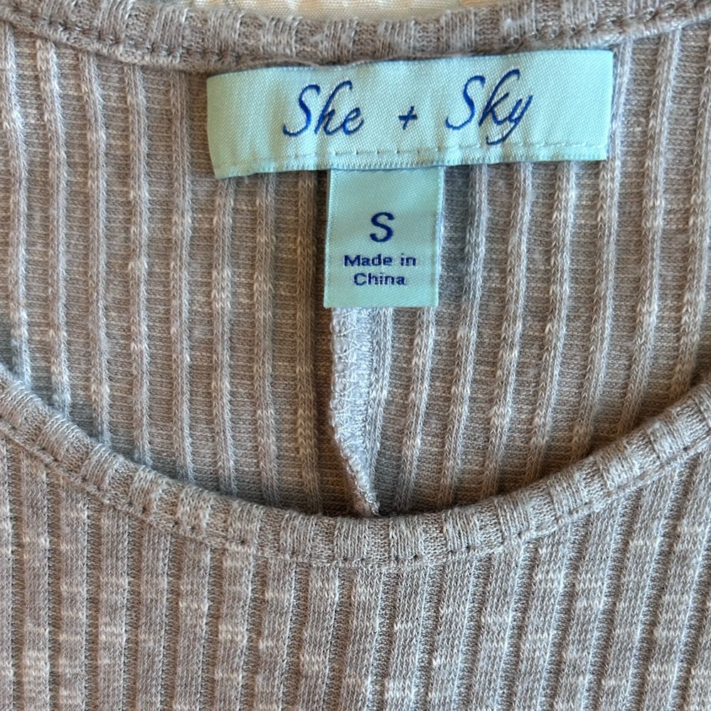 SOLD! She + Sky Textured Gray A-Line Sleeveless Dress or Coverup - Picture 6 of 9